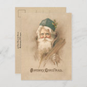 Künstlerisches Vintages Weihnachtsportrait Postkarte (Vorne/Hinten)