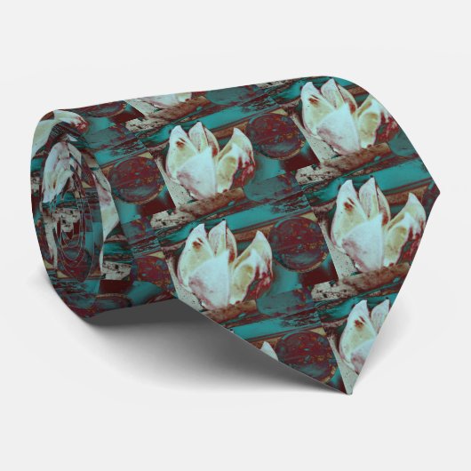 Künstlerisches Wasser in Rot und Blau Krawatte (Gerollt)