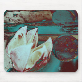 Künstlerisches Wasser in Rot und Blau Mousepad
