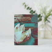 Künstlerisches Wasser in Rot und Blau Postkarte (Stehend Vorderseite)