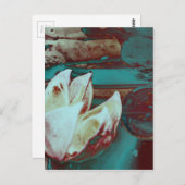 Künstlerisches Wasser in Rot und Blau Postkarte (Vorne/Hinten)