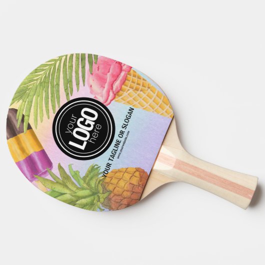 Künstlerisches Wasserfarbeis-Thema Tischtennis Schläger (Seitenansicht)