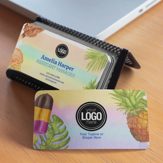 Künstlerisches Wasserfarbeis-Thema Visitenkarte