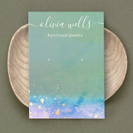 Künstlerisches Watercolor-Script-Vorgeburten Visitenkarte