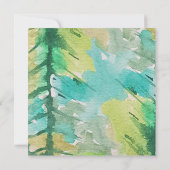 Künstlerisches Weihnachtsbaummuster Einladung (Rückseite)