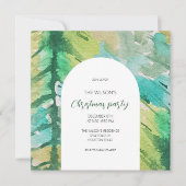 Künstlerisches Weihnachtsbaummuster Einladung (Vorderseite)