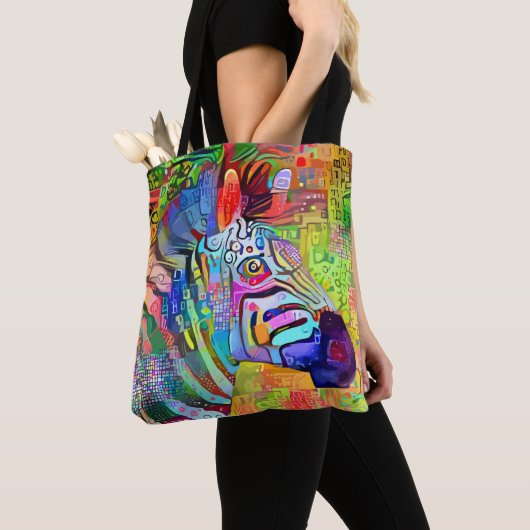 Künstlerisches Zebra Tasche (Von Nahem)