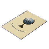 "Künstlerisches Zitat" - Globe der endlosen Horizo Notizblock (Linke Seite)