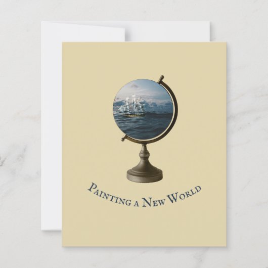 Künstlerisches Zitat "Paiting a New World" Collage (Vorderseite)