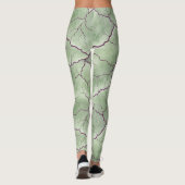 Künstlerisches Zombie-Haut-Texturmuster Leggings (Rückseite)
