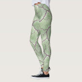 Künstlerisches Zombie-Haut-Texturmuster Leggings (Links)