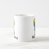 Künstlerjunge mit lila Malerei personalisieren Kaffeetasse (Mittel)