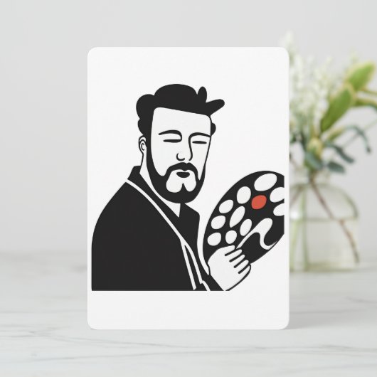 Künstlerkarte (Stehend Vorderseite)