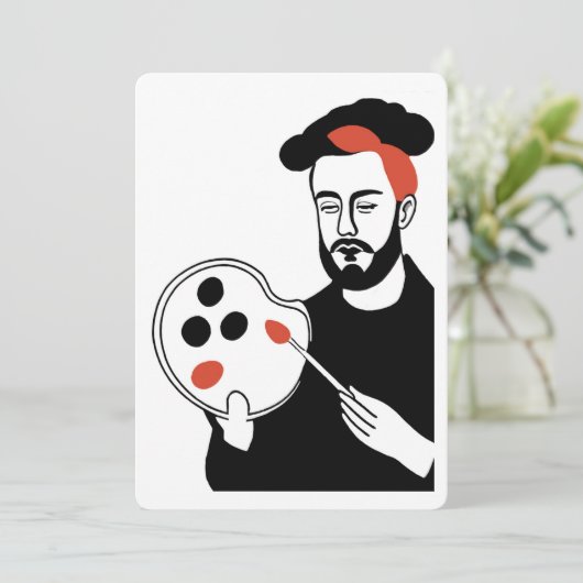 Künstlerkarte (Stehend Vorderseite)