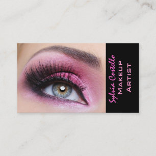 Künstlerkarte eyemakeup Peitschen der rosa Visitenkarte