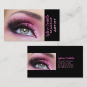 Künstlerkarte eyemakeup Peitschen der rosa Visitenkarte (Vorne/Hinten)