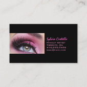 Künstlerkarte eyemakeup Peitschen der rosa Visitenkarte (Rückseite)