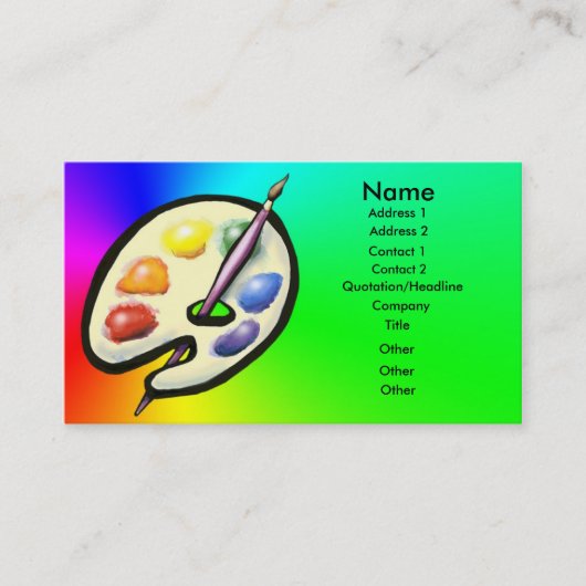 Künstlerkarte Visitenkarte (Vorderseite)