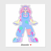 Künstlerkatze Aufkleber (Blatt)