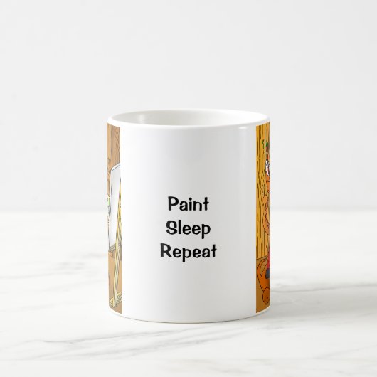 Künstlerkatze Kaffeetasse (Mittel)