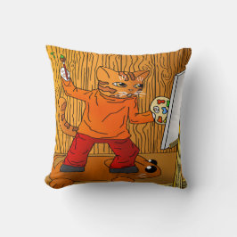 Künstlerkatze Kissen