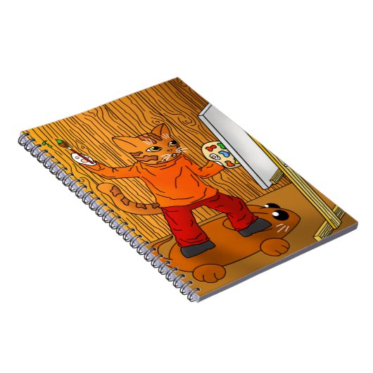 Künstlerkatze Notizblock (Rechte Seite)