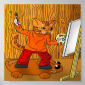 Künstlerkatze Poster (Vorne)