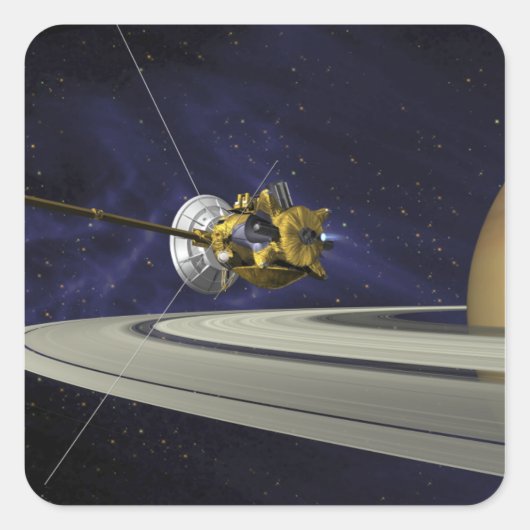 Künstlerkonzept Cassini Quadratischer Aufkleber (Vorderseite)