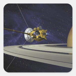 Künstlerkonzept Cassini Quadratischer Aufkleber