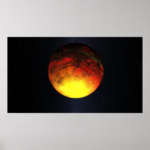 Künstlerkonzept von Kepler-10b Poster