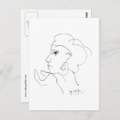 KÜNSTLERKOPF FÜR FRAUENPOSTKARTEN POSTKARTE (Vorne/Hinten)