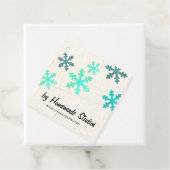 Künstlerleinwand-Schneeflockenglück Geschenkanhänger (Beispiel)
