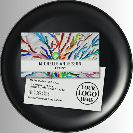 Künstlerlogo farbig visitenkarte