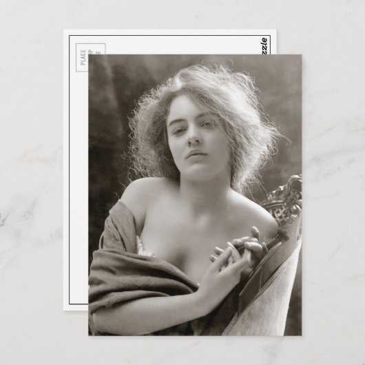 Künstlermodell, 1900 postkarte (Vorne/Hinten)