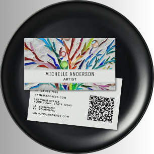 KünstlerModern farbiger QR-Code Visitenkarte