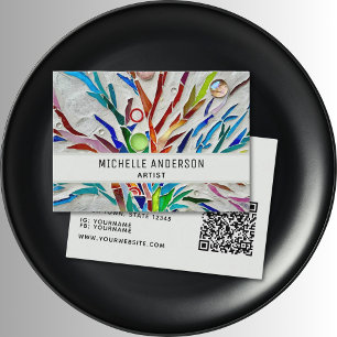 KünstlerModern farbiger QR-Code Visitenkarte
