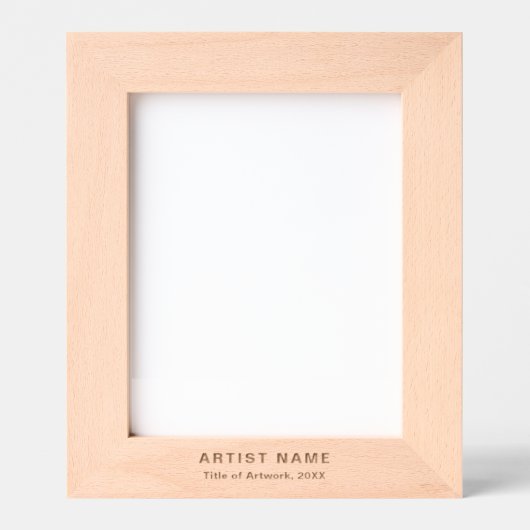 Künstlername Artwork Wood Geätzte Rahmen (Vorderseite)