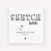 Künstlername des Skizzenbuchs Notizblock (Vorderseite)