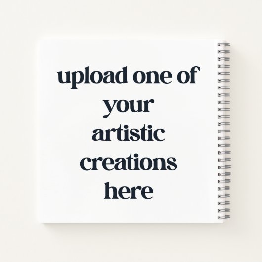 Künstlername White Sketch hinzufügen Notizblock (Rückseite)