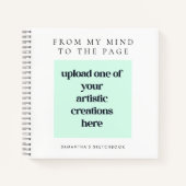 Künstlername White Sketch hinzufügen Notizblock (Vorderseite)