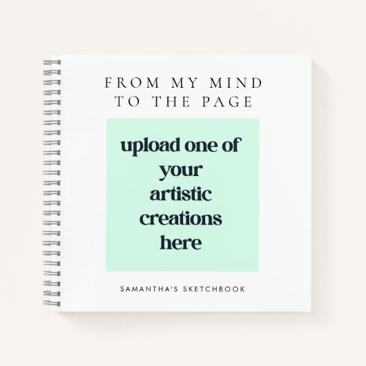 Künstlername White Sketch hinzufügen Notizblock (Vorderseite)