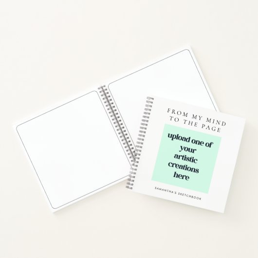Künstlername White Sketch hinzufügen Notizblock (Innenseite)