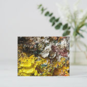 Künstlerpalette #1 feiertagspostkarte (Stehend Vorderseite)