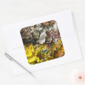 Künstlerpalette #1 quadratischer aufkleber (Umschlag)