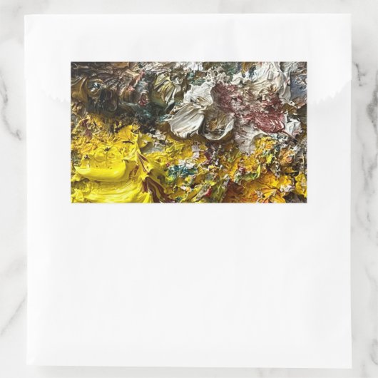 Künstlerpalette #1 rechteckiger aufkleber (Tasche)