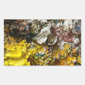 Künstlerpalette #1 rechteckiger aufkleber (Vorderseite)