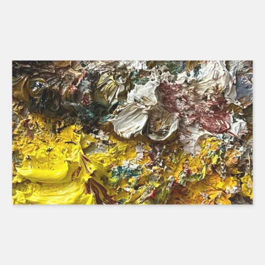 Künstlerpalette #1 rechteckiger aufkleber (Vorderseite)