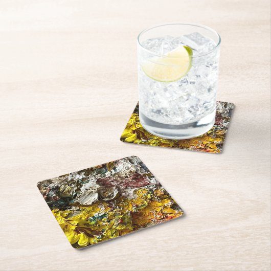 Künstlerpalette #1 rechteckiger pappuntersetzer (Vor Ort)