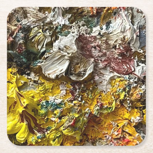 Künstlerpalette #1 rechteckiger pappuntersetzer (Vorderseite)