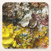 Künstlerpalette #1 rechteckiger pappuntersetzer (Vorderseite)